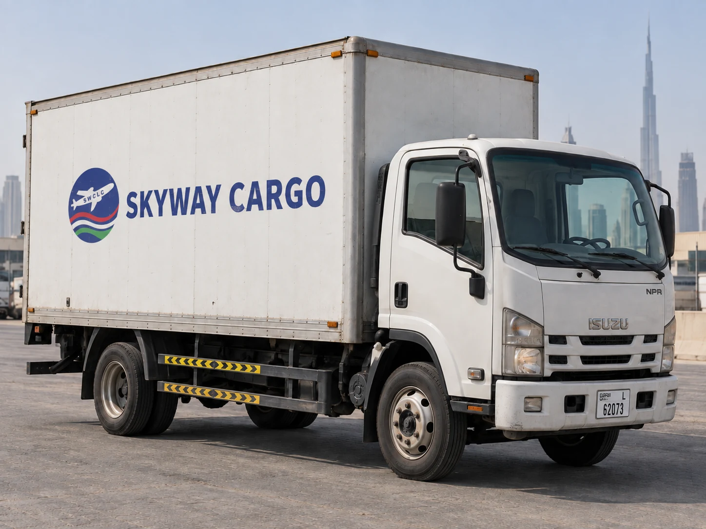 Skyway Cargo road transport truck in Dubai